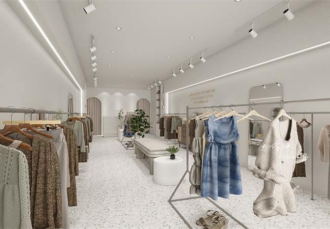 合肥服裝店門面裝修，設(shè)計施工一步到位，解決您的后顧之憂！
